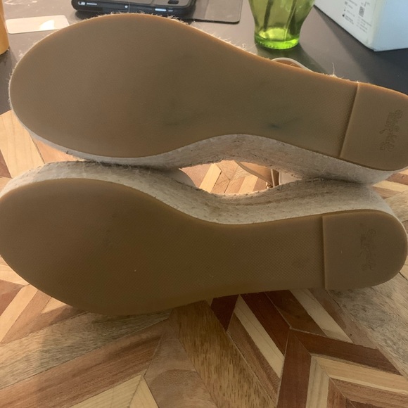 Coach Primrose platform Jute Espadrille Leather Sandal Size 8 - Picture 9 of 11